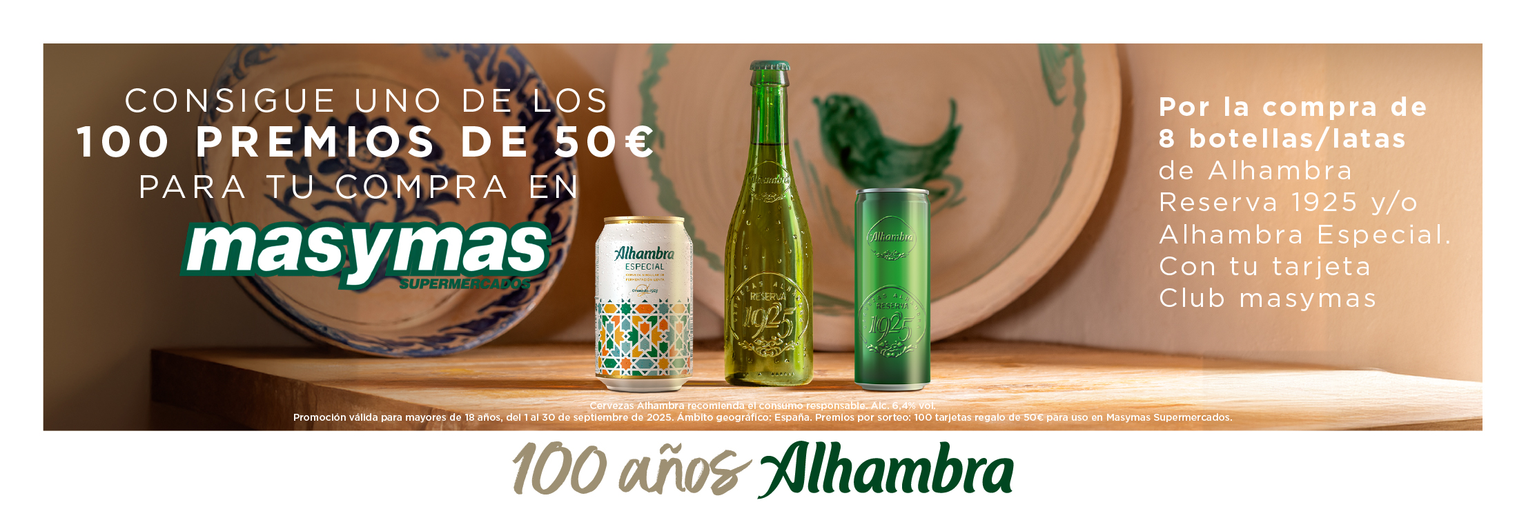 Consigue uno de los 100 premios de 50€